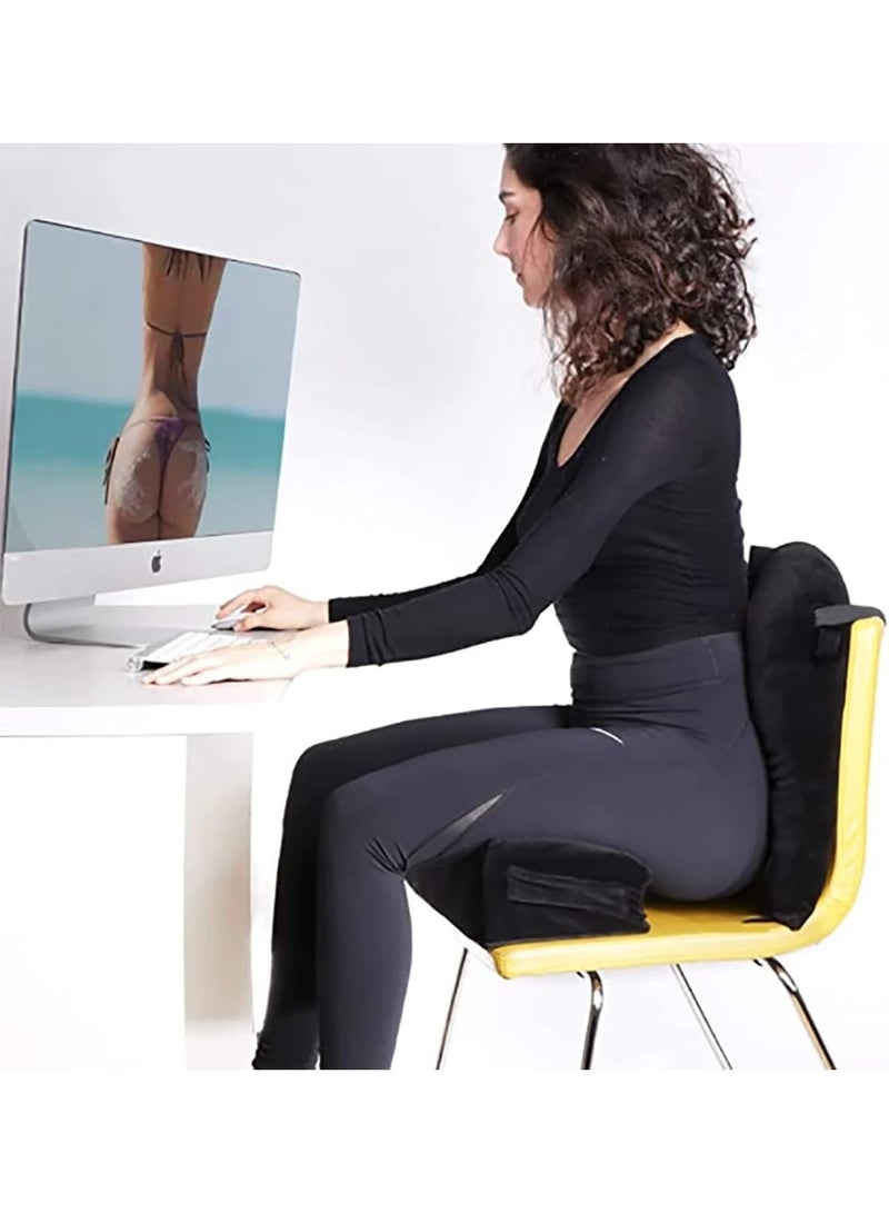 RION BBL Pillow After Surgery for Sitting | Post Butt Surgery Recovery Seat Cushion with Drawstring Bag | High-Density Foam Support for Car, Home and Office – Black - Image 5